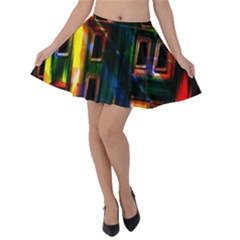 Architecture City Homes Window Velvet Skater Skirt by Amaryn4rt