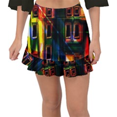 Architecture City Homes Window Fishtail Mini Chiffon Skirt by Amaryn4rt