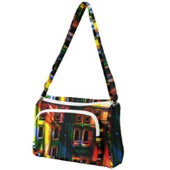 Architecture City Homes Window Front Pocket Crossbody Bag by Amaryn4rt