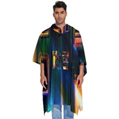 Architecture City Homes Window Men s Hooded Rain Ponchos by Amaryn4rt