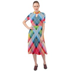 Graphics Colorful Colors Wallpaper Graphic Design Keyhole Neckline Chiffon Dress by Amaryn4rt