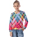 Graphics Colorful Colors Wallpaper Graphic Design Kids  Long Sleeve Tee with Frill  View1