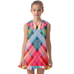 Graphics Colorful Colors Wallpaper Graphic Design Kids  Pilgrim Collar Ruffle Hem Dress by Amaryn4rt