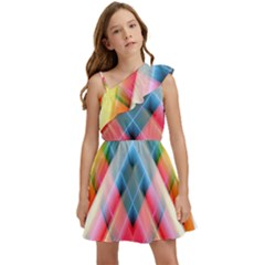 Graphics Colorful Colors Wallpaper Graphic Design Kids  One Shoulder Party Dress by Amaryn4rt