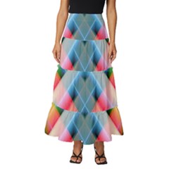 Graphics Colorful Colors Wallpaper Graphic Design Tiered Ruffle Maxi Skirt by Amaryn4rt