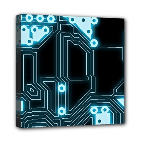 A Completely Seamless Background Design Circuitry Mini Canvas 8  X 8  (stretched) by Amaryn4rt