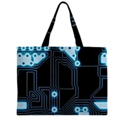 A Completely Seamless Background Design Circuitry Zipper Mini Tote Bag by Amaryn4rt