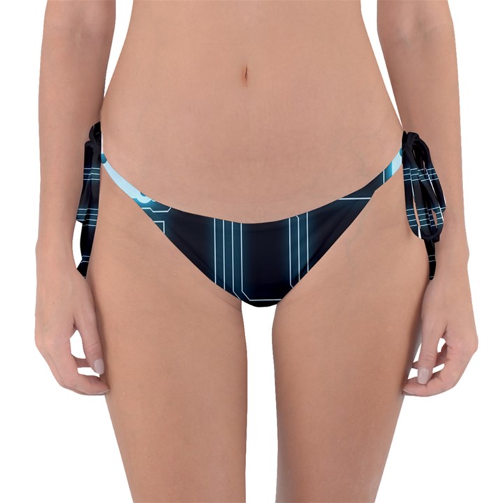 A Completely Seamless Background Design Circuitry Reversible Bikini Bottoms