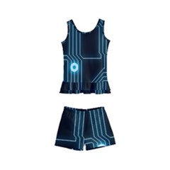 A Completely Seamless Background Design Circuitry Kids  Boyleg Swimsuit by Amaryn4rt