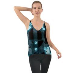 A Completely Seamless Background Design Circuitry Chiffon Cami by Amaryn4rt