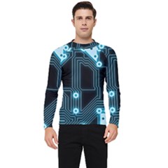 A Completely Seamless Background Design Circuitry Men s Long Sleeve Rash Guard by Amaryn4rt