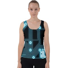 A Completely Seamless Background Design Circuitry Velvet Tank Top by Amaryn4rt