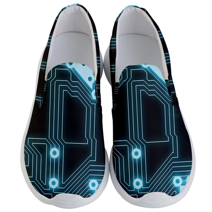 A Completely Seamless Background Design Circuitry Men s Lightweight Slip Ons