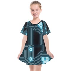 A Completely Seamless Background Design Circuitry Kids  Smock Dress by Amaryn4rt