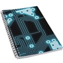 A Completely Seamless Background Design Circuitry 5.5  x 8.5  Notebook View1