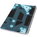 A Completely Seamless Background Design Circuitry 5.5  x 8.5  Notebook View2