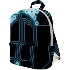 A Completely Seamless Background Design Circuitry Zip Up Backpack by Amaryn4rt