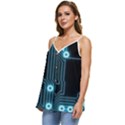 A Completely Seamless Background Design Circuitry Casual Spaghetti Strap Chiffon Top View2