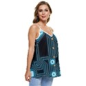 A Completely Seamless Background Design Circuitry Casual Spaghetti Strap Chiffon Top View3