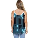 A Completely Seamless Background Design Circuitry Casual Spaghetti Strap Chiffon Top View4