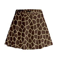 Giraffe Animal Print Skin Fur Mini Flare Skirt by Amaryn4rt