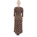 Giraffe Animal Print Skin Fur Quarter Sleeve Wrap Maxi Dress View2