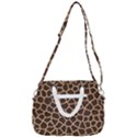 Giraffe Animal Print Skin Fur Rope Handles Shoulder Strap Bag View3