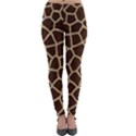 Giraffe Animal Print Skin Fur Lightweight Velour Leggings View1