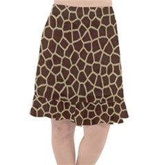 Giraffe Animal Print Skin Fur Fishtail Chiffon Skirt