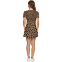 Giraffe Animal Print Skin Fur V-Neck High Waist Chiffon Mini Dress View4