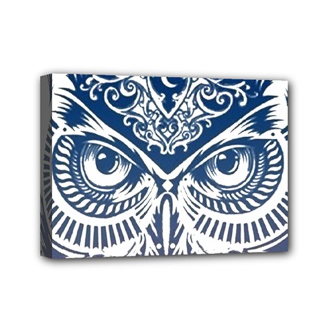 Owl Mini Canvas 7  X 5  (stretched) by Amaryn4rt