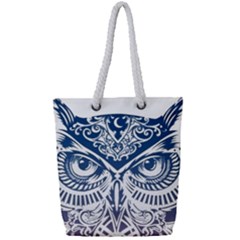 Owl Full Print Rope Handle Tote (small) by Amaryn4rt