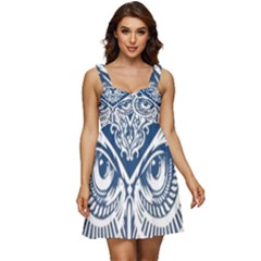 Owl Ruffle Strap Babydoll Chiffon Dress by Amaryn4rt