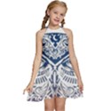 Owl Kids  Halter Collar Waist Tie Chiffon Dress View1