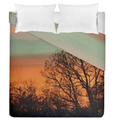 Twilight Sunset Sky Evening Clouds Duvet Cover Double Side (queen Size) by Amaryn4rt