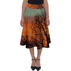 Twilight Sunset Sky Evening Clouds Perfect Length Midi Skirt by Amaryn4rt