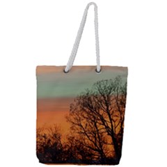 Twilight Sunset Sky Evening Clouds Full Print Rope Handle Tote (large) by Amaryn4rt