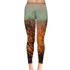 Twilight Sunset Sky Evening Clouds Inside Out Leggings by Amaryn4rt