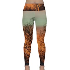 Twilight Sunset Sky Evening Clouds Lightweight Velour Classic Yoga Leggings by Amaryn4rt