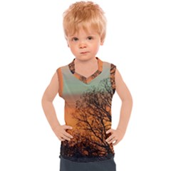 Twilight Sunset Sky Evening Clouds Kids  Sport Tank Top