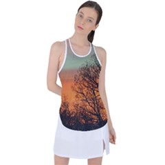 Twilight Sunset Sky Evening Clouds Racer Back Mesh Tank Top by Amaryn4rt