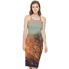 Twilight Sunset Sky Evening Clouds Bodycon Cross Back Summer Dress by Amaryn4rt