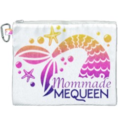 Mom Made Me Queen Canvas Cosmetic Bag (xxxl) by Merikyns