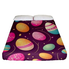 Easter Eggs Egg Fitted Sheet (queen Size) by Ravend