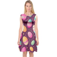 Easter Eggs Egg Capsleeve Midi Dress by Ravend