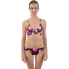 Easter Eggs Egg Wrap Around Bikini Set by Ravend