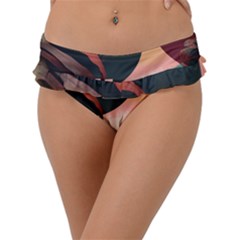 Leaves Foliage Plants Frill Bikini Bottoms by Ravend