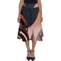 Leaves Foliage Plants Perfect Length Midi Skirt by Ravend