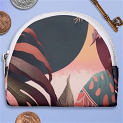 Leaves Foliage Plants Horseshoe Style Canvas Pouch by Ravend