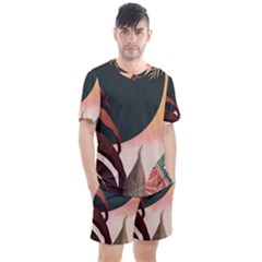 Leaves Foliage Plants Men s Mesh Tee And Shorts Set